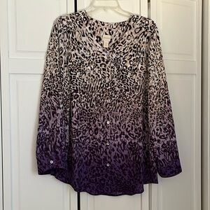 Chico‘s pretty leopard print ombre top. Size 2.(M)